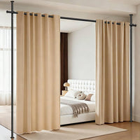 No-Drill Adjustable Floor-to-Ceiling Curtain Divider Frame