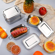 4-Piece 550 ml Stainless-Steel Bento Box Set