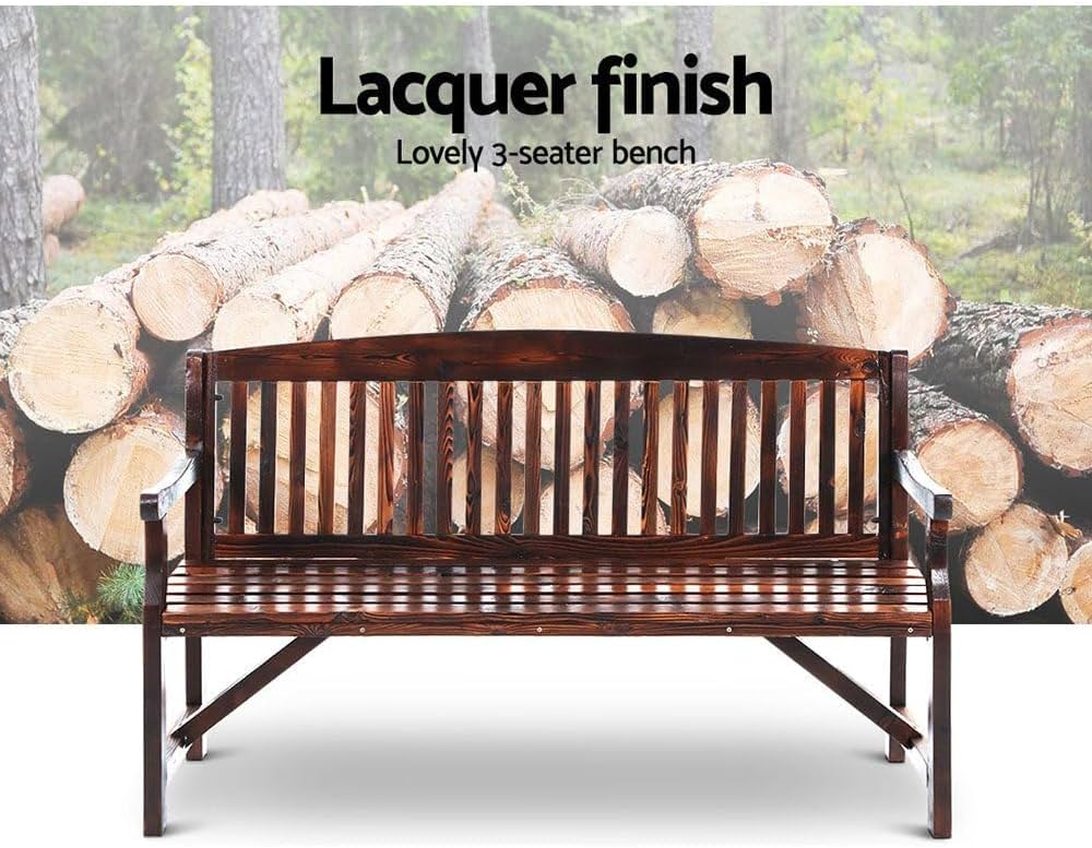 160 cm Water-Repellent Timber Garden Bench