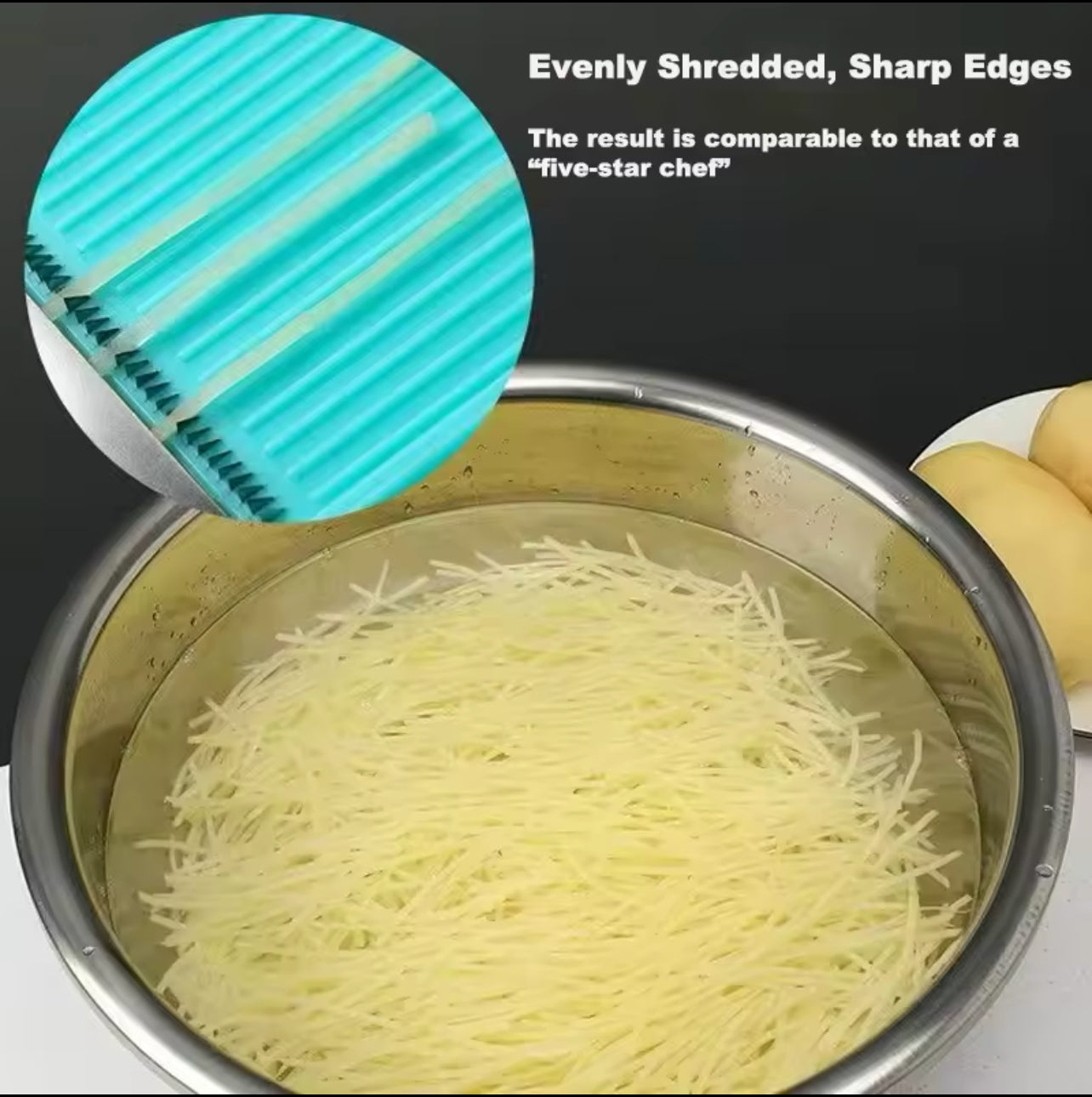 Manual Vegetable Slicer, Grater & Shredder