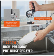 47-Inch Commercial Wall-Mount Pre-Rinse Faucet