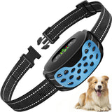 Dog Bark Collar Rechargeable No Shock Barking Collar, Waterproof Smart Beep Vibration Anti Barking Training Collar with 5 Adjustable Sensitivity for Small Medium Large Dogs