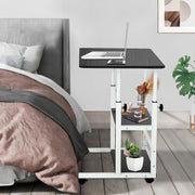 Mobile Height-Adjustable Laptop Desk with Storage