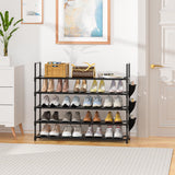 Shoe Rack 5 Tier Shoe Organizer Shoe Storage 20-25 Pairs Shoe Rack for Closet Shoe Rack Organizer Entryway Shoe Holder Space Saving Shoe Shelf Shoe Stand Large Tall Shoe Tower Bedroom Garage Door