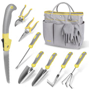 10-Piece Stainless-Steel Garden Tool Set with Bag & Gloves