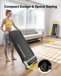 Walking Pad Treadmill with Incline 10%, 3.0 HP Brushless Motor Walking Pad Under Desk Treadmills for Home Office with App, Mute Control & LED Display