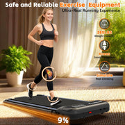3-in-1 Foldable Walking Pad Treadmill with Handle & 9% Incline – Black