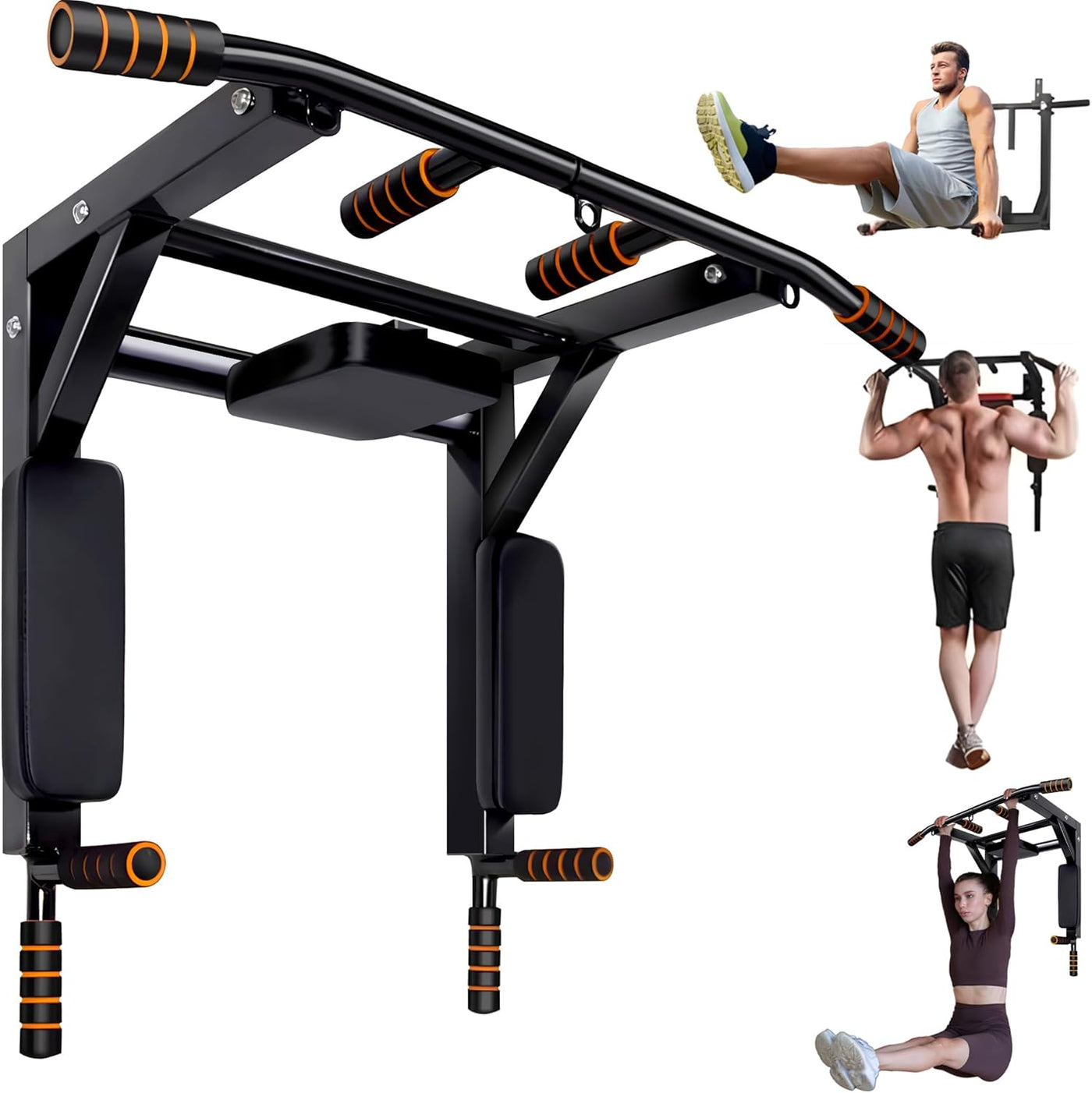 Wall-Mounted Pull-Up & Dip Station – Up to 300 kg