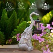 Elephant Statue for Garden Decor with Gift Appeal - Ideal Gifts for Women, Mom or Birthdays, Beautifully Crafted Outdoor & Home Decor to Wow Your Guests (33.5 CM Elephant)