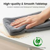 Yodolla Electric Standing Desk, 120x60cm Height Adjustable Sit Stand Desk with Memory Function, Ergonomic Computer Desk for Home Office, Gaming Desk, Study Table with Hooks, White Frame Desktop