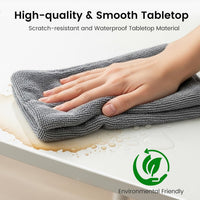 Yodolla Electric Standing Desk, 120x60cm Height Adjustable Sit Stand Desk with Memory Function, Ergonomic Computer Desk for Home Office, Gaming Desk, Study Table with Hooks, White Frame Desktop