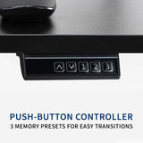 VIVO Electric Height Adjustable 102cm x 61cm Stand Up Desk, Complete Standing Workstation with Memory Controller, Black 2 Part Top, Black Frame, DESK-EP40TB