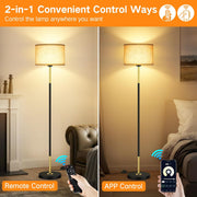 LED Modern Dimmable Standing Floor Lamp with Remote & APP Control
