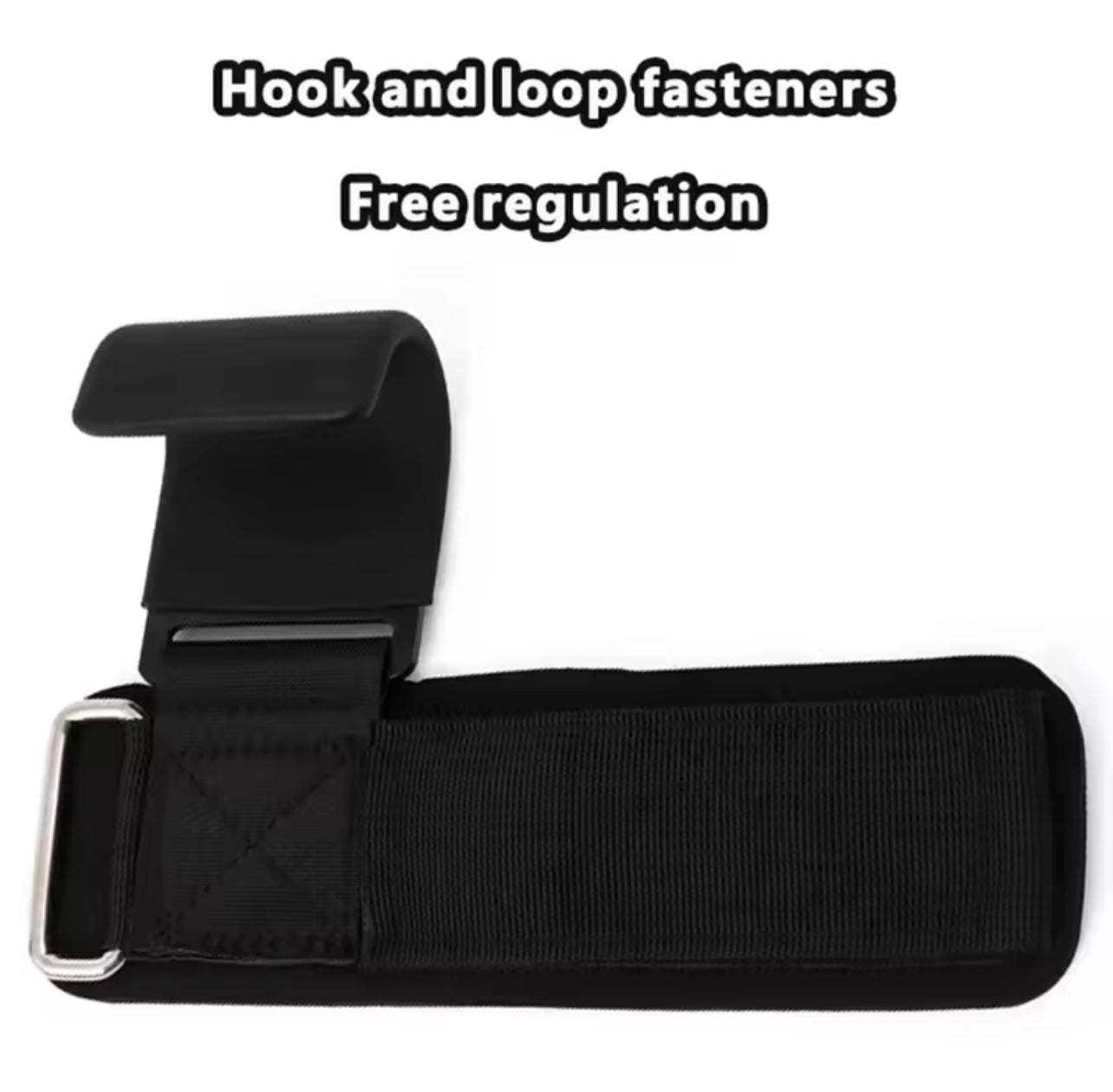 Weight-Lifting Hook Grips with Wrist Wraps
