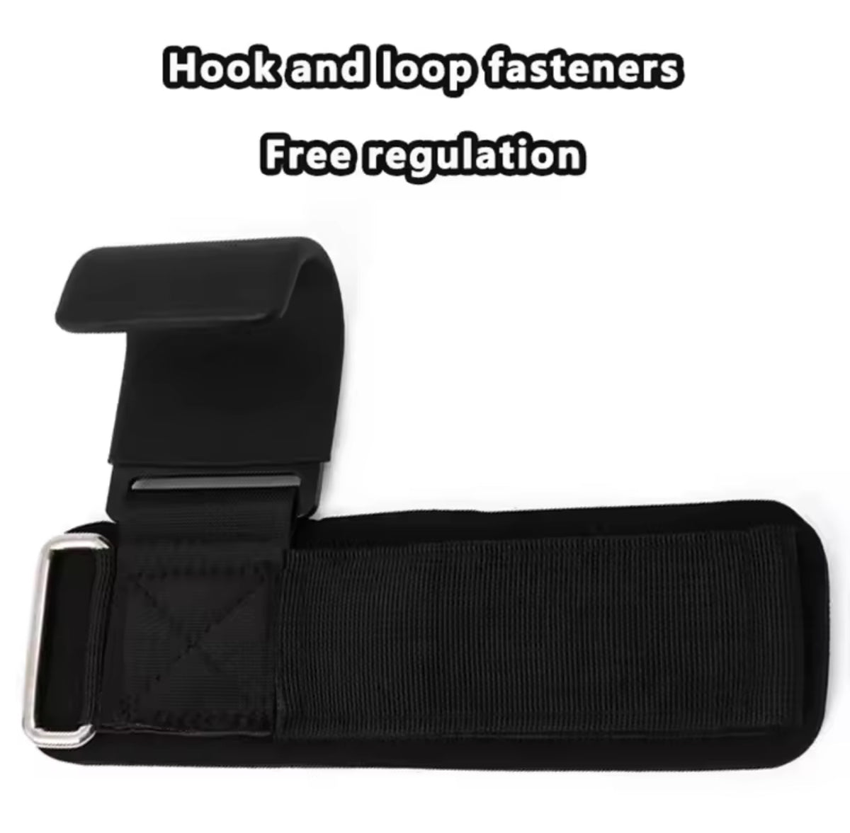 Weight-Lifting Hook Grips with Wrist Wraps
