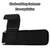 Weight-Lifting Hook Grips with Wrist Wraps