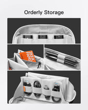 12-Compartment Travel Electronics Organiser