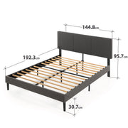 CAMBRIL Double Bed Frame – Dark Grey Fabric