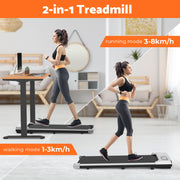 Under Desk Walking Pad Treadmill Home Compact Small Walking Jogging Machine Fitness Equipment, Max 8km/h, 120KG Capacity