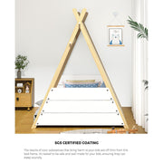 Kids Bed Frame Single Size Bed Wooden Timber Mattress Platfrom