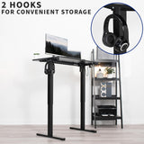 VIVO Electric Height Adjustable 102cm x 61cm Stand Up Desk, Complete Standing Workstation with Memory Controller, Black 2 Part Top, Black Frame, DESK-EP40TB