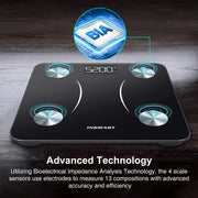Smart Weight Scale, INSMART Bluetooth Bathroom Scales with BMI Analyze, Digital Body Fat Scale with Smartphone APP, Body Fat Weighing Scale with 17 Body Composition - Black