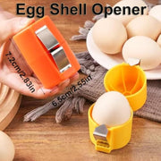 3-Piece Handheld Egg-Opener Set – Yellow, Orange & Pink