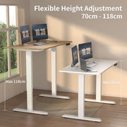 Height Adjustable Electric Sit Stand Desks with Smart Memory Lifting Sturdy Tabletop Motor Computer Workstation for Home, Office 48 * 24 Inch