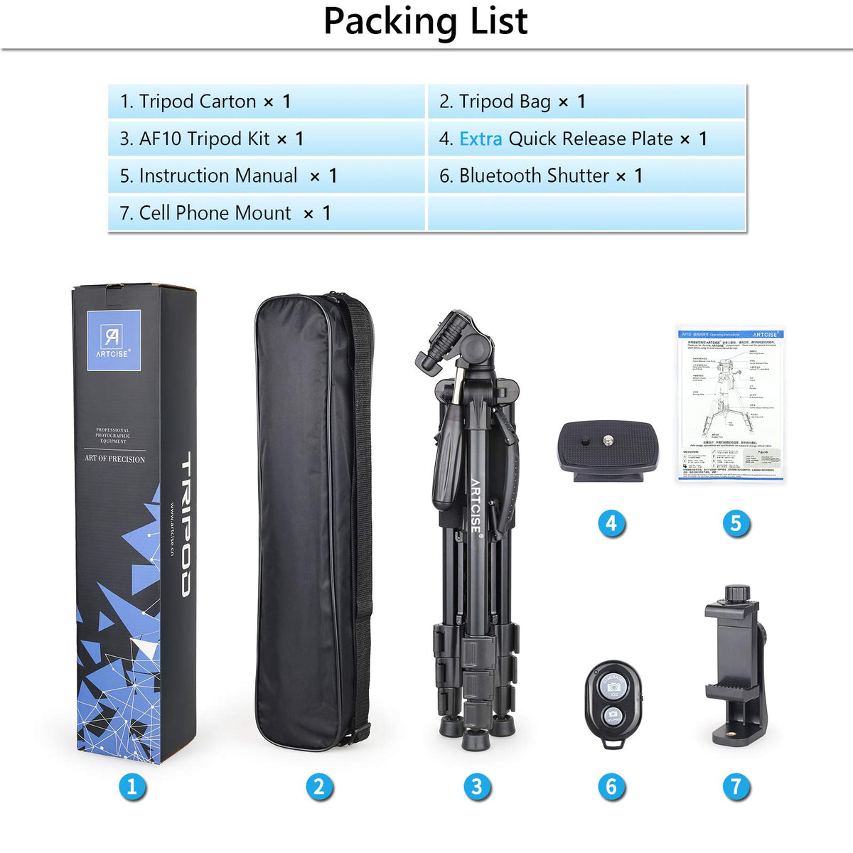 159 cm Camera & Phone Tripod with 4.5 kg Load Rating