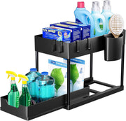 2-Tier Pull-Out Under-Sink Organiser – Black or White