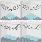 Adjustable L-Shaped Stainless Shower Curtain Rod – 70–100 cm