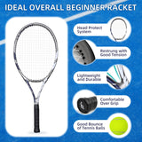 Tennis Rackets for Adults Pre-Strung 27 Inch Tennis Racquets 2 Player Set with 3 Balls 1 Bag