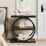 Narrow 3-Shelf Industrial Side Table