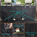 Dog Car Seat Cover for Back Seat Cover for Kids ISOFIX,Non Stick Fur Rear Seat Protector for Pet,Nonslip Waterproof Durable Interior Backseat Covers for Auto Van SUV(Large,Black)