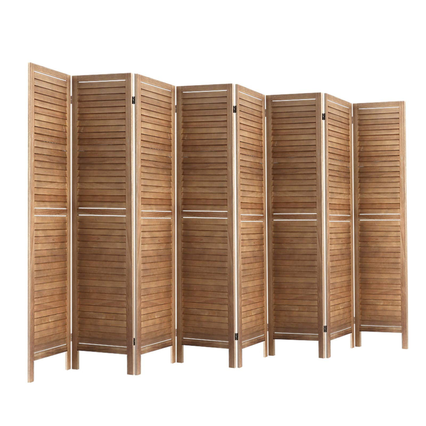Paulownia-Wood 4-Panel Folding Room Divider – Brown or White