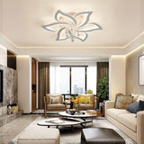 Modern Ceiling Light 40W Dimmable LED Ceiling Lamp Fixture, 6 Petals Flush Mount Flower Chandelier Ceiling Lighting Fixture, Acrylic for Kitchen Bedroom Dining Room Living Room