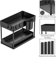 2-Tier Pull-Out Under-Sink Organiser – Black or White