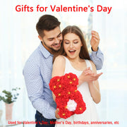 Artificial Rose Bear Gift Decoration