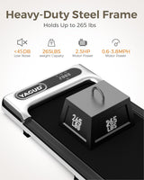 Walking Pad Treadmill, Under Desk Treadmill, 2.5HP Treadmills for Home with Remote Control & Led Display, Non-Slip, Compact Portable, Low Noise for Home/Office Fitness Exercise