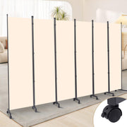 Single-Panel Rolling Room Divider – Grey or Beige