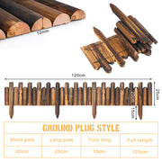 Expandable Wooden Garden Border Fence – Design 2