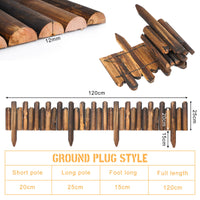 Expandable Wooden Garden Border Fence – Design 2