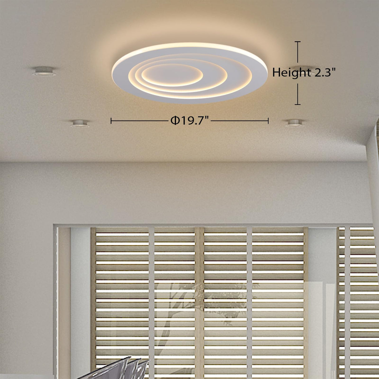 LED Ceiling Light Dimmable 220~240V Ceiling Light Bedroom with Remote 3000 K - 6500 K, 40W 4000LM IP44 Lights Flat LED Lamp Panel for Living Room Children's Room Kitchen Office Balcony