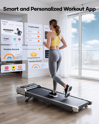 Walking Pad Treadmill with Incline 10%, 3.0 HP Brushless Motor Walking Pad Under Desk Treadmills for Home Office with App, Mute Control & LED Display