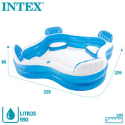 Intex 229 cm Family Lounge Pool with 4 Seats – 990 L