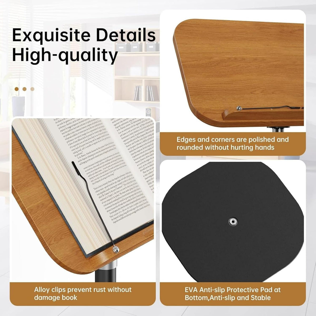 2-in-1 Adjustable Sheet-Music & Desktop Book Stand
