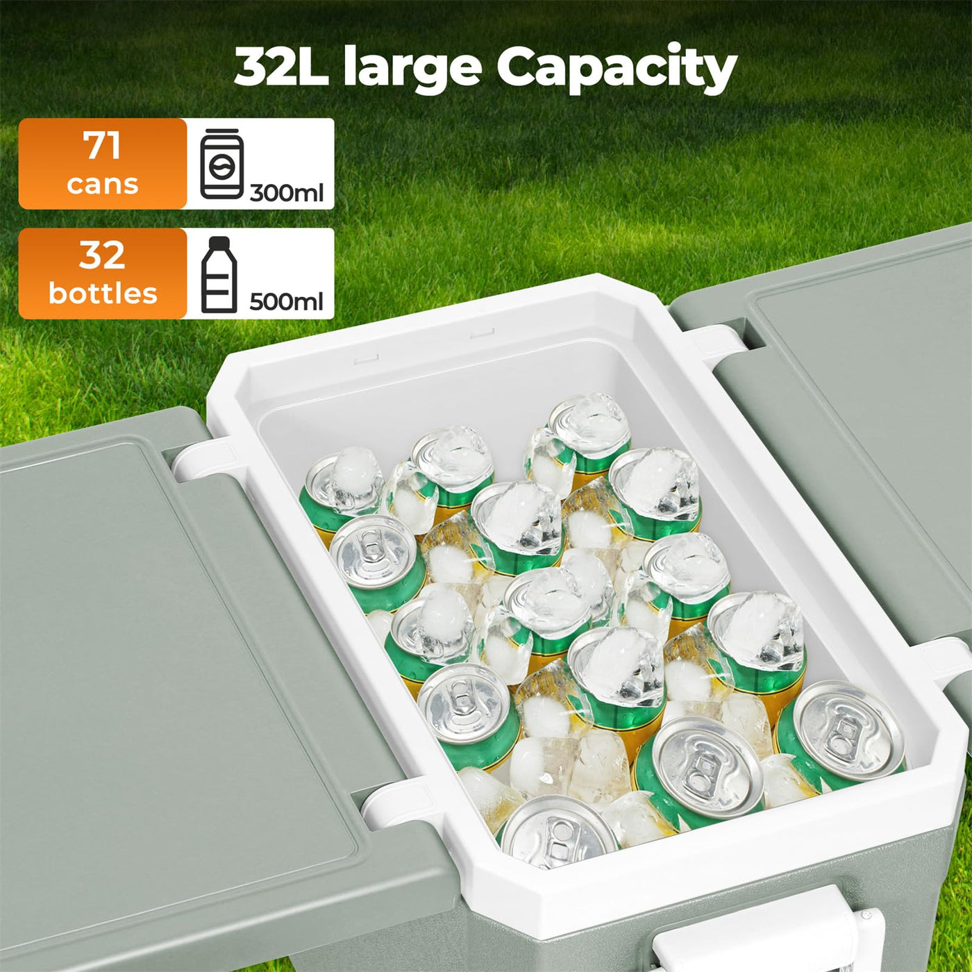 Wheeled Cooler Box with Folding Table & Chairs