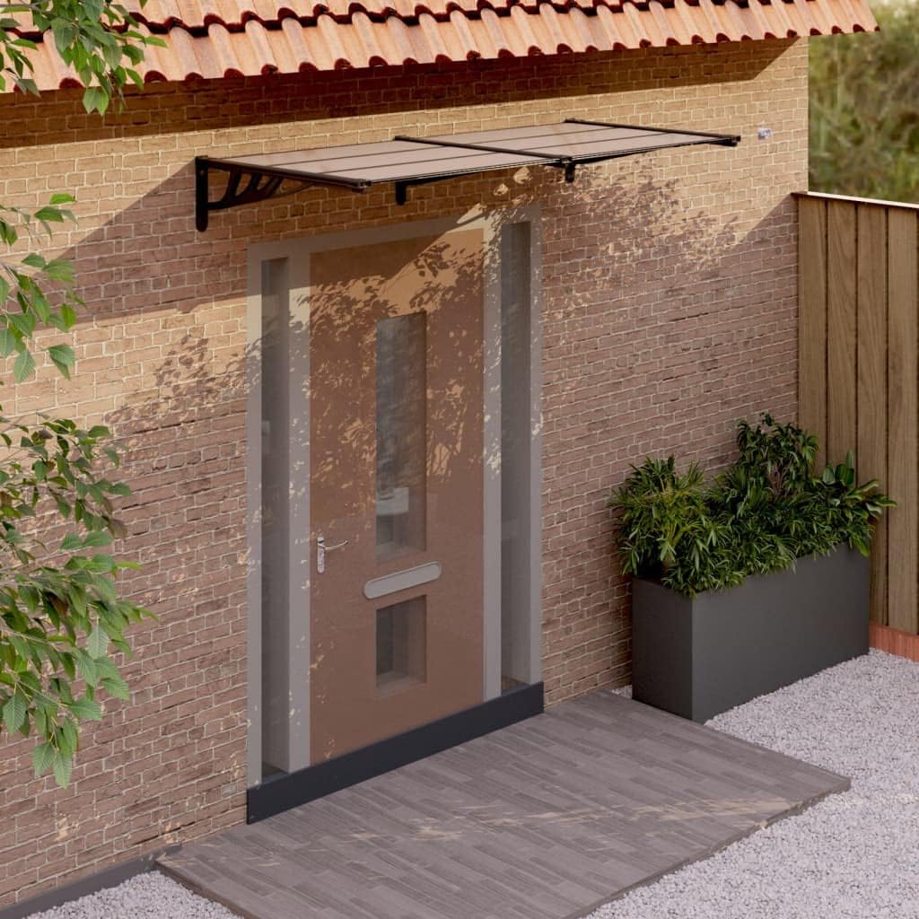 90 cm-Deep Polycarbonate Door & Window Canopy – 3 Finishes