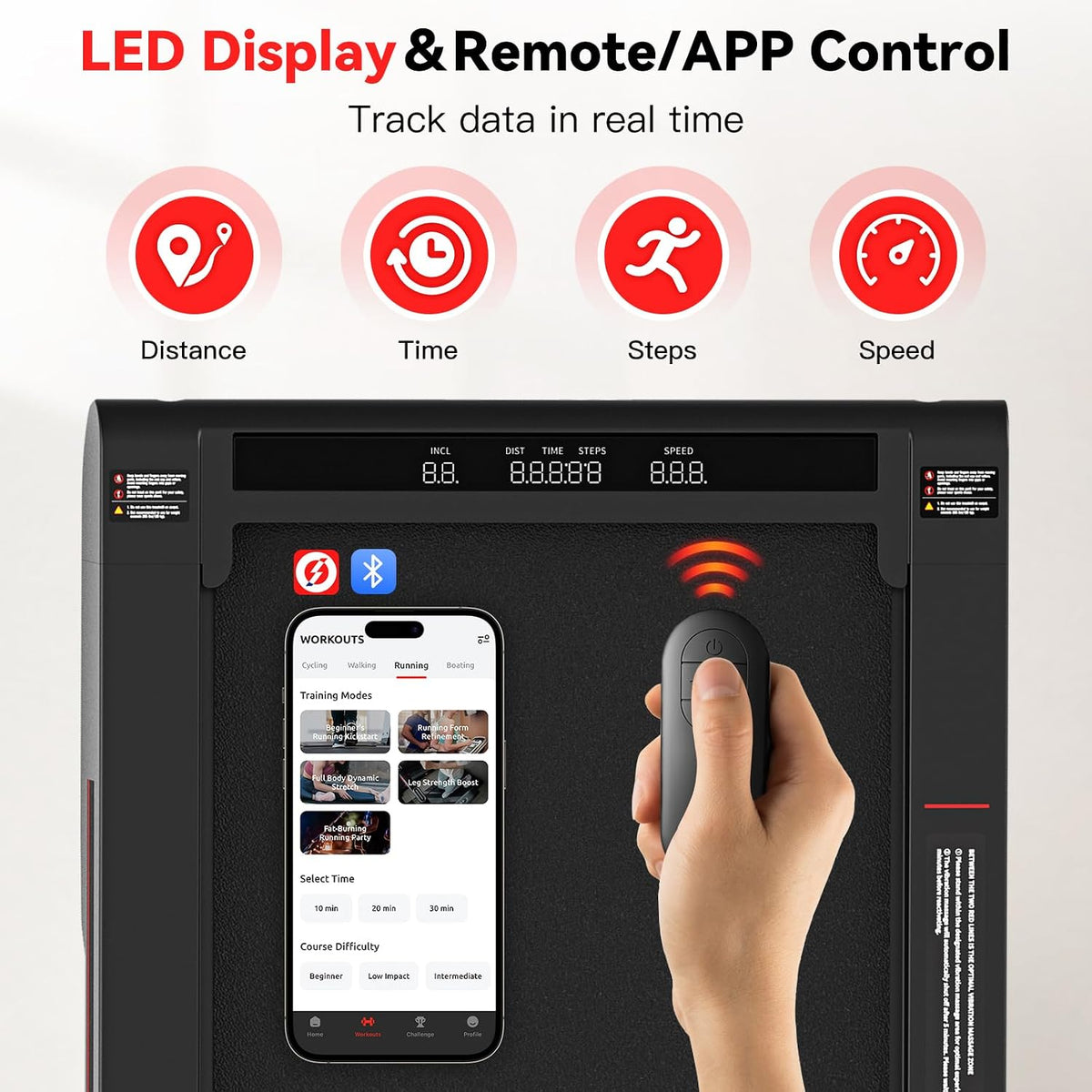 Sperax 3-in-1 Walking Pad with App, Incline & Vibration