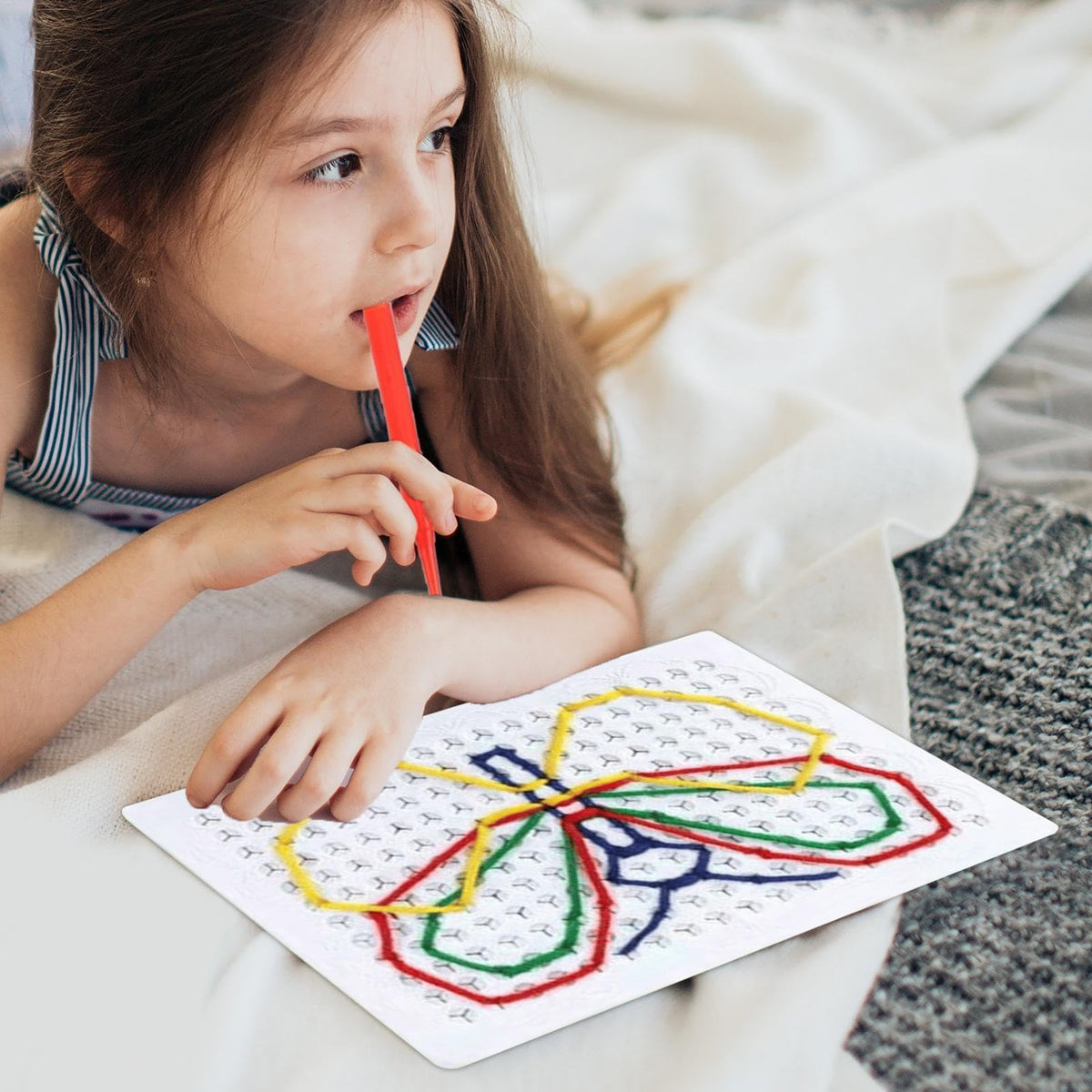 Thread Board Toys for Kids - Colorful Sensory Threading Boards, Thread ...